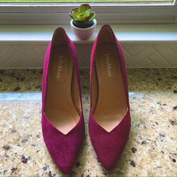 NWOT Purple Suede Pumps - Picture 2 of 9